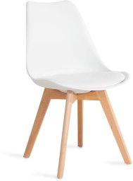 Homla HOMLA FISCO Krzesło białe 48x56x82 cm