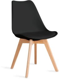Homla HOMLA FISCO Krzesło czarne 48x56x82 cm