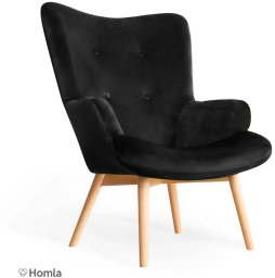 Homla HOMLA MOSS Fotel czarny 72x96 cm