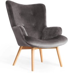 Homla HOMLA MOSS Fotel szary 72x96 cm