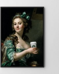  Hog Studio Lady with coffee (A2 (42x59.4cm))