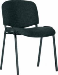 neutralna linia produktów Krzeslo konfer. ISO, imit. skory, czarny/czarny