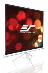 Elite Screens T119NWS1 Tripod Pull Up Screen 119'' 1:1 / Diagonal 297,5cm, W 213,4cm x H 213,4cm / White case / Standard keystone eliminator / 4-side black masking border (Top: 3.8cm) / 160 Degrees viewing angle / Auto locking system / Easy to cle