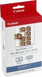  Canon Etykiety Canon Selphy CP XXX, biała, 18, szt. szt., KC18IL, do drukarek termosublimacyjnych, 22x17,3mm, w opakowaniu tusz - 7740A001AG
