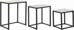  DKD Home Decor Zestaw 3 stołów DKD Home Decor Czarny Biały Marmur Żelazo (50 x 35 x 60.5 cm) (3 pcs)