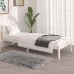  vidaXL vidaXL Rama łóżka, lite drewno sosnowe, 75x190 cm, biała, pojedyncza