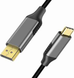 Kabel USB Reagle USB-C - DisplayPort 1.8 m Czarny