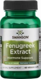  Swanson Fenugreek Extract - Kozieradka 300 mg ekstrakt z nasion 50% Fenuzydów (60 kaps.) Swanson