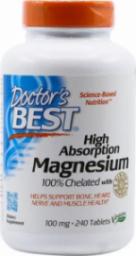  DOCTORS BEST Wysoko przyswajalny magnez 100 mg 240 tabletek Doctors Best