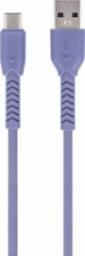 Kabel USB Techonic TelForceOne Maxlife kabel MXUC-04 USB - USB-C 1,0 m 3A fioletowy