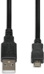 Kabel USB iBOX USB-A - microUSB 1.8 m Czarny (IKU2M18)