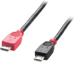 Kabel USB Lindy microUSB - microUSB 0.5 m Czarny (31758)