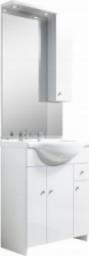 Deftrans Szafka łazienkowa z umywalką 85 i lustrem LED MARO biały