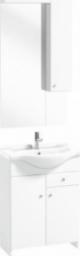 Deftrans Szafka łazienkowa z umywalką 65 i lustrem LED SILVES biały
