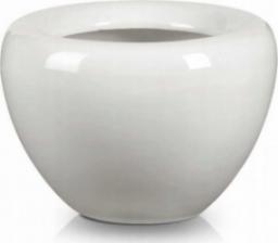Polnix Doniczka ceramiczna misa 17 x 14,5 cm biała