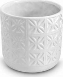  Polnix Doniczka ceramiczna na kwiaty 13 cm biała