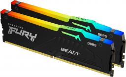Pamięć Kingston Fury Beast RGB, DDR5, 16 GB, 5600MHz, CL40 (KF556C40BBAK2-16)
