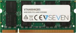 Pamięć do laptopa V7 SODIMM, DDR2, 4 GB, 800 MHz, CL6 (V764004GBS)