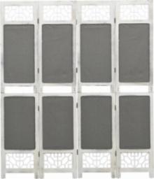  vidaXL 338555 vidaXL 4-Panel Room Divider Grey 140x165 cm Fabric
