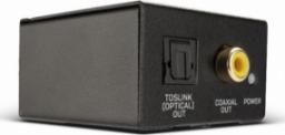 Adapter AV Lindy Toslink - RCA (Cinch) x2 czarny (70309)