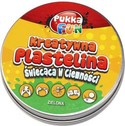 Pukka Kreatywna plastelina -Świecąca w ciemności zielona - 217416