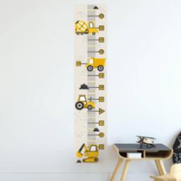  Pastelowe Love Miarka | Pojazdy żółte - Naklejka na ścianę