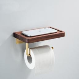  Gold Start Uchwyt na papier toaletowy z półką na telefon, na 1 rolkę papieru