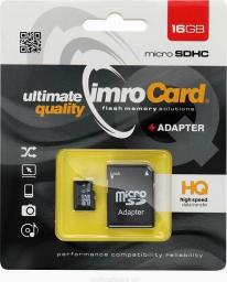 Karta Imro MicroSDHC 16 GB Class 10 UHS-I/U1  (KOM000822)