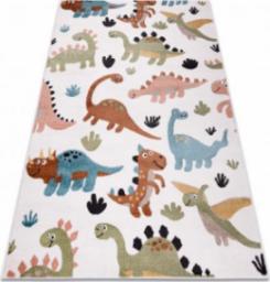 Dywany Łuszczów Dywan FUN Dino dla dzieci, dinozaury krem, 80x150 cm