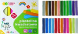  Happy Color Plastelina szkolna kwadratowa 24 kolorów Happy Color