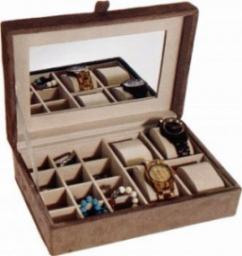  Koopman Szkatułka pudełko na biżuterię welur 25,5 x 16 x 8 cm