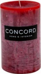Concord Świeca woskowa ozdobna bezzapachowa 14x9 cm czerwona