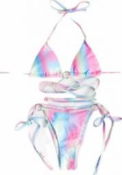  Pan i Pani Gadżet Strój kąpielowy sexy bikini wiązany pastelowy
