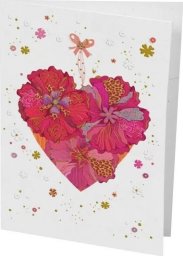  Turnowsky Karnet B6 + koperta Serce z kwiatów