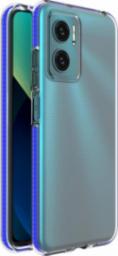  Hurtel Spring Case pokrowiec żelowe etui z kolorową ramką do Xiaomi Redmi 10 ciemnoniebieski