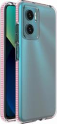  Hurtel Spring Case pokrowiec żelowe etui z kolorową ramką do Xiaomi Redmi 10 jasnoróżowy