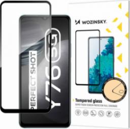  Wozinsky Wozinsky super wytrzymałe szkło hartowane Full Glue na cały ekran z ramką Case Friendly Vivo Y76 5G / Y76s / Y74s czarny