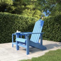  vidaXL Krzesło ogrodowe Adirondack, HDPE, morski błękit