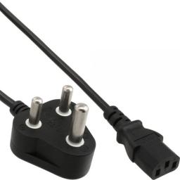 Kabel zasilający InLine InLine Kabel Zasilający do Południowej Afryki 10A Typ M - IEC connector 1.8m - 16652L