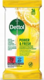  Dettol DETTOL_Power &amp; Fresh chusteczki antybakteryjne do dezynfekcji i czyszczenia Cytryna 36 szt.