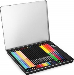 Easy Stationery Kredki 24 kolory mix w metalowym pudełku EASY