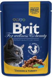  Brit Premium Cat Pouches with Chicken & Turkey 100g