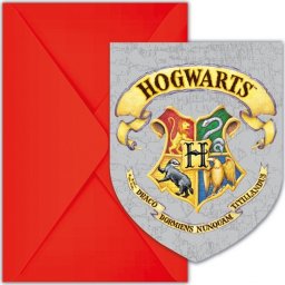  GoDan Zaproszenia Harry Potter Hogwarts House 6szt.