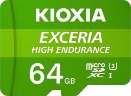Karta Kioxia Exceria High Endurance MicroSDXC 64 GB Class 10 UHS-I/U3 A1 V30 (LMHE1G064GG2)