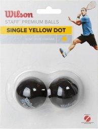  Wilson Wilson Staff Squash Yellow Dot 2 Pack Ball WRT617800 Czarne One size