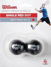  Wilson Wilson Staff Squash Red Dot 2 Pack Ball WRT617700 Czarne One size