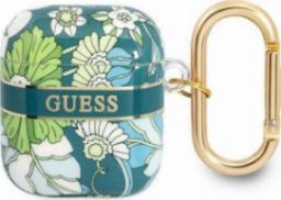  Guess Etui ochronne Flower Strap Collection do AirPods zielone 