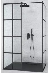 Besco EXCEA WALK IN 120 x 90 profil czarny