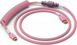 Kabel USB Glorious PC Gaming Race USB-A - USB-C 1.36 m Różowy (GLO-CBL-COIL-PP)