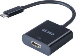 Adapter USB Akasa USB-C - HDMI Czarny  (AK-CBCA04-15BK)